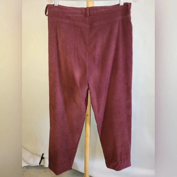 Vintage Solutions Casual Wear Stretch Women's Pants Slacks Rust Burgundy size 14 - Picture 8 of 12